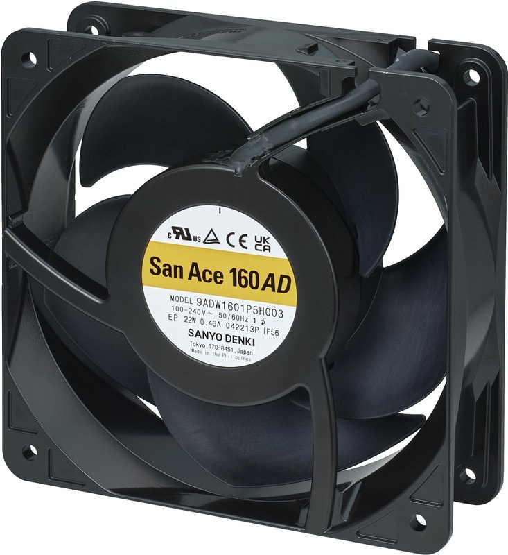 doc050086855 8026246016 9ADW1601H5H001, EC Fans AC, DC Axial Fan, 160x160x51mm, 100-240VAC, Splash Proof, Speed Sensor, IP56 Hirschmann — изображение 1