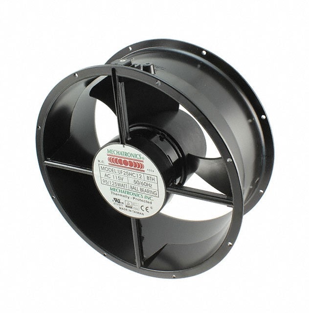 doc050119333 8006590556 UF25HC12-BTHR, Fan Tubeaxial 115VAC Round - 254mm Dia Ball 850.0 CFM (23.80m³/min) 2 Terminals Hirschmann — изображение 1