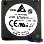8033862739 BFB0312HA-CF00, Fan Blower 12VDC Square - 30mm L x 30mm H Ball 1.5 CFM (0.042m³/min) 3 Wire Leads Hirschmann
