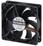 8005532173 9A0924L4D01, DC Fans Axial Fan, 92x92x25mm, 24VDC, 28.3CFM, 960mW, 23dBA, Wire, Lock Rotor Sensor Hirschmann