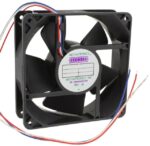 8033873105 G1238E24B1-FSR-WS, Fan Tubeaxial 24VDC Square - 119mm L x 119mm H Ball 158.0 CFM (4.42m³/min) 3 Wire Leads Hirschmann