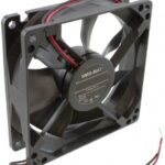 8033875686 09225SA-24M-EA-00, Fan Tubeaxial 24VDC Square - 92mm L x 92mm H Ball 48.4 CFM (1.35m³/min) 2 Wire Leads Hirschmann