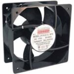 8008704360 UF20TC12-BWHR, Fan Tubeaxial 115VAC Square - 205.5mm L x 205.5mm H Ball 710.0 CFM (19.88m³/min) 2 Wire Leads Hirschmann