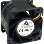 8033890366 THD0612VE-00, Fan Tubeaxial 12VDC Square - 60mm L x 60mm H Ball 80.2 CFM (2.25m³/min) 4 Wire Leads Hirschmann