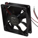 8033893829 3610SB-04W-B40-E00, Fan Tubeaxial 12VDC Square - 92mm L x 92mm H Ball 48.4 CFM (1.35m³/min) 2 Wire Leads Hirschmann