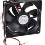 8033897929 09225SA-12M-AL-D0, Fan Tubeaxial 12VDC Square - 92mm L x 92mm H Ball 45.2 CFM (1.27m³/min) 3 Wire Leads Hirschmann
