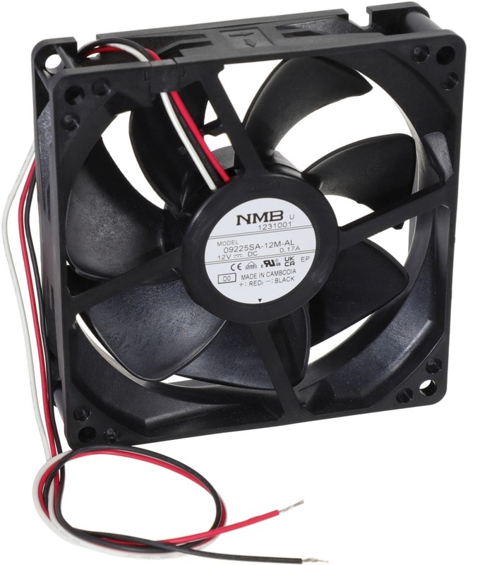 doc050301742 8033897929 09225SA-12M-AL-D0, Fan Tubeaxial 12VDC Square - 92mm L x 92mm H Ball 45.2 CFM (1.27m³/min) 3 Wire Leads Hirschmann — изображение 1
