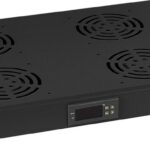 8034818203 Cabeus JG03t-BK Модуль вентиляторный 19", 4 вентилятора, с цифровым термодатчиком, цвет черный (RAL 9004) Hirschmann