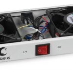 8034818182 Cabeus TRAY-FAN2 Модуль вентиляторный с 2-я вентиляторами для установки в настенные шкафы серии SH-05F, цвет серый (RAL7035) Hirschmann