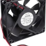 8033899717 09225VA-24N-AA-00, Fan Tubeaxial 24VDC Square - 92mm L x 92mm H Ball 77.0 CFM (2.16m³/min) 2 Wire Leads Hirschmann