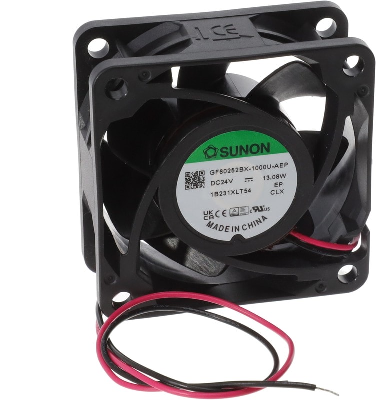 doc050320732 8033902812 GF60252BX-1000U-AEP, Fan Tubeaxial 24VDC Square - 60mm L x 60mm H Ball 54.8 CFM (1.53m³/min) 2 Wire Leads Hirschmann — изображение 1