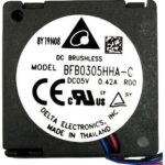 8033904263 BFB0312MA-CR00, Fan Blower 12VDC Square - 30mm L x 30mm H Ball 1.2 CFM (0.034m³/min) 3 Wire Leads Hirschmann