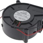 8033908163 07530GA-12N-AA-00, Fan Blower 12VDC Square/Rounded - 75.7mm L x 75.7mm H Ball 13.1 CFM (0.367m³/min) 2 Wire Leads Hirschmann