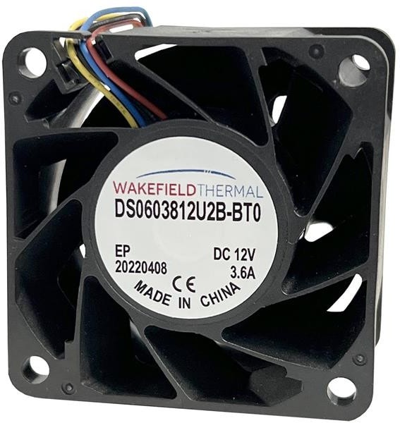 doc050444081 8033932623 DS0603812U2B-BT0, Fan Tubeaxial 12VDC Square - 60mm L x 60mm H Ball 78.0 CFM (2.18m³/min) 4 Wire Leads Hirschmann — изображение 1
