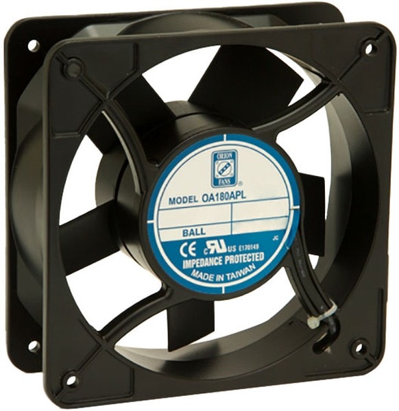 doc050455555 8034068318 OA180APL-11-3TB, Fan Tubeaxial 115VAC Square - 180mm L x 180mm H Ball 210.0 CFM (5.88m³/min) 2 Terminals Hirschmann — изображение 1