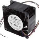 8018733266 PFB0812EE-E, DC Fans DC Fan, 80x80x38mm, 12VDC, Tachometer, PWM Hirschmann