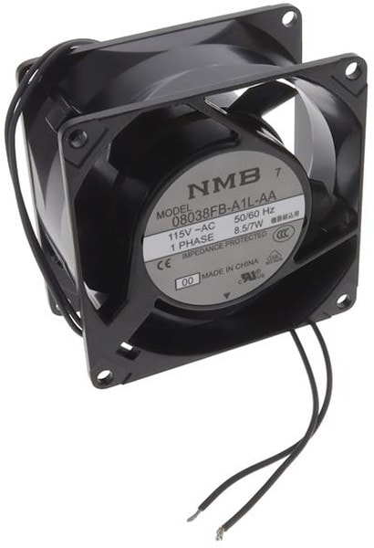 doc050480532 8033945983 08038FB-A1L-AA-00, Fan Tubeaxial 115VAC Square - 80mm L x 80mm H Ball 32.0 CFM (0.896m³/min) 2 Terminals Hirschmann — изображение 1