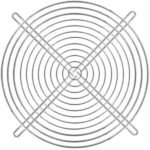 8033857136 08718, 225mm Dia Fan Finger Guard Steel, Nickel Plated 12 Rings Hirschmann