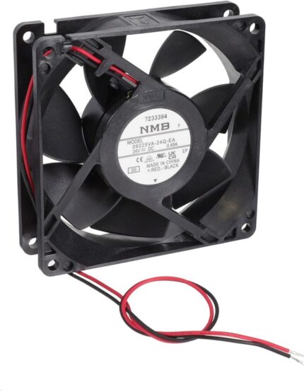 8033954713 09225VA-24Q-EA-00, Fan Tubeaxial 24VDC Square - 92mm L x 92mm H Ball 96.4 CFM (2.70m³/min) 2 Wire Leads Hirschmann