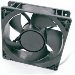 8033989011 AFL12AUHE-CGQ5, Fan Tubeaxial 100 ~ 240VAC Square - 120mm L x 120mm H Ball 103.6 CFM (2.90m³/min) 2 Wire Leads Hirschmann