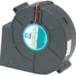 8033960608 ODB9733-24HHB, Fan Blower 24VDC Rectangular/Rounded - 97.2mm L x 94.3mm H Ball 38.4 CFM (1.08m³/min) 2 Wire Leads Hirschmann