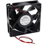 8033961575 09225VA-24L-AA-00, Fan Tubeaxial 24VDC Square - 92mm L x 92mm H Ball 61.1 CFM (1.71m³/min) 2 Wire Leads Hirschmann