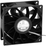 8033963703 OD9238-12HHBXC10A, Fan Tubeaxial 12VDC Square - 92mm L x 92mm H Ball 110.0 CFM (3.08m³/min) 4 Wire Leads Hirschmann