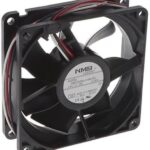 8033965469 08025SA-24N-EL-D0, FAN AXIAL 80X25MM 24VDC WIRE Hirschmann