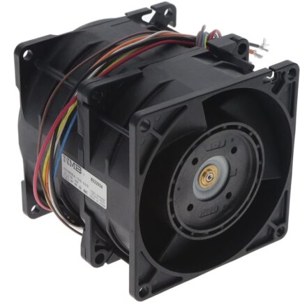 8033970083 08080EA-12S-E6D-2, Fan Tubeaxial (Dual) 12VDC Square - 80mm L x 80mm H Ball 141.0 CFM (3.95m³/min) 4 Wire Leads Hirschmann