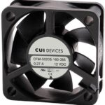 8033970337 CFM-5020S-160-385, Fan Tubeaxial 12VDC Square - 50mm L x 50mm H Sleeve 16.2 CFM (0.454m³/min) 2 Wire Leads Hirschmann