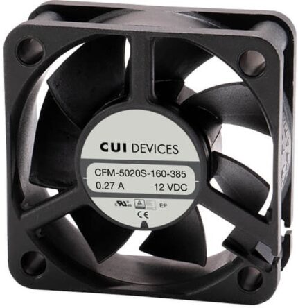 8034054235 CFM-5020S-130-235-20, Fan Tubeaxial 12VDC Square - 50mm L x 50mm H Sleeve 8.1 CFM (0.227m³/min) 3 Wire Leads Hirschmann