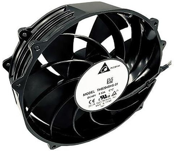 doc050666642 8018633540 THB2048HG-01, DC Fans DC Fan, 200x53mm Round, 48VDC, 787.75CFM, 168W, 75.5dBA, , Ball, Leads, Tach/PWM Hirschmann — изображение 1