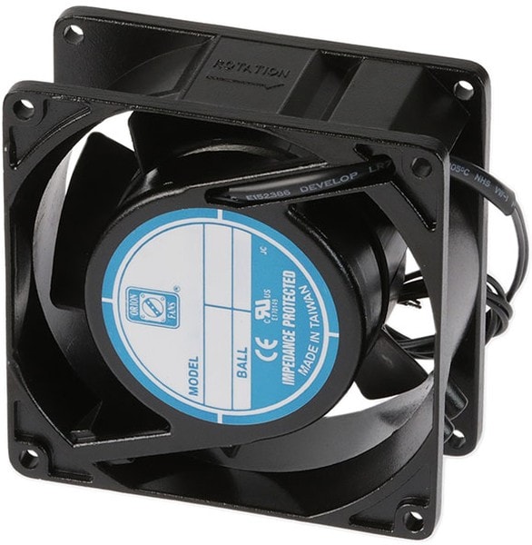doc050672302 8033974402 OA938AP-11-3WB, Fan Tubeaxial 115VAC Square - 92mm L x 92mm H Ball 26.0 CFM (0.728m³/min) 2 Wire Leads Hirschmann — изображение 1