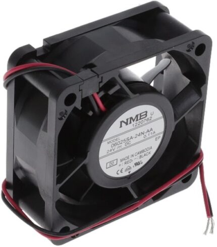 8033982414 06025SA-24N-AA-D0, Fan Tubeaxial 24VDC Square - 60mm L x 60mm H Ball 23.3 CFM (0.652m³/min) 2 Wire Leads Hirschmann