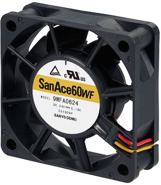 doc050688857 8033983245 9WFA0624G6D001, Fan Tubeaxial 24VDC Square - 60mm L x 60mm H Ball 27.9 CFM (0.781m³/min) 3 Wire Leads Hirschmann — изображение 1