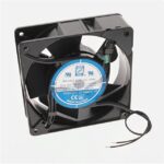 8033986080 OA109AP-11-1WB03, Fan Tubeaxial 115VAC Square - 120mm L x 120mm H Ball 104.0 CFM (2.91m³/min) 3 Wire Leads Hirschmann