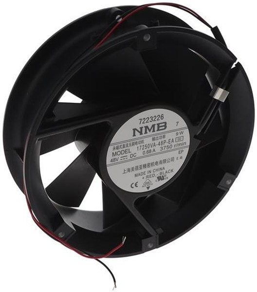 doc050697914 8033987721 17250VA-48P-EA-00, Fan Tubeaxial 48VDC Round - 172.7mm Dia Ball 282.0 CFM (7.90m³/min) 2 Wire Leads Hirschmann — изображение 1