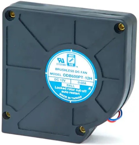 doc050707492 8006412735 ODB600-12HB, Blowers & Centrifugal Fans DC Blower, 120.5x120.5x31mm, 12VDC, 30CFM, 0.60W, 49dBA, 2700RPM, Ball, Wire Hirschmann — изображение 1