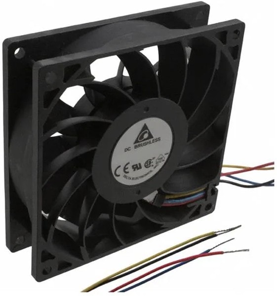 doc050707963 8006394378 PFM1412DEB7V, DC Fans Axial Fan, 140x140x38mm, 12VDC, 282CFM, 56.4W, 3-Phase, Ball, Wire, Tach/PWM Hirschmann — изображение 1