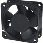8033992732 NYW06025012BS, Fan Tubeaxial 12VDC Square - 60mm L x 60mm H Ball 29.3 CFM (0.820m³/min) 2 Wire Leads Hirschmann
