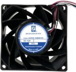 8006809842 OD8038-12HBXE10A, DC Fans Fan, High Speed/Static Pressure, 80x80x38mm, 12VDC, 141CFM, Ball, Wire, Tach/PWM Hirschmann