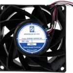 8006809842 OD8038-12HBXE10A, DC Fans Fan, High Speed/Static Pressure, 80x80x38mm, 12VDC, 141CFM, Ball, Wire, Tach/PWM Hirschmann