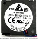 8034028189 BFB0312HHA-CF00, Fan Blower 12VDC Square - 30mm L x 30mm H Ball 1.7 CFM (0.046m³/min) 3 Wire Leads Hirschmann
