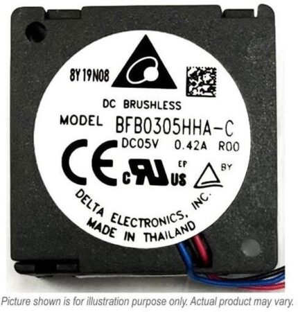 8034028189 BFB0312HHA-CF00, Fan Blower 12VDC Square - 30mm L x 30mm H Ball 1.7 CFM (0.046m³/min) 3 Wire Leads Hirschmann