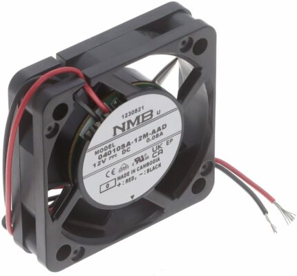 8034029025 04010SA-12M-AAD-0, Fan Tubeaxial 12VDC Square - 40mm L x 40mm H Ball 5.6 CFM (0.157m³/min) 2 Wire Leads Hirschmann