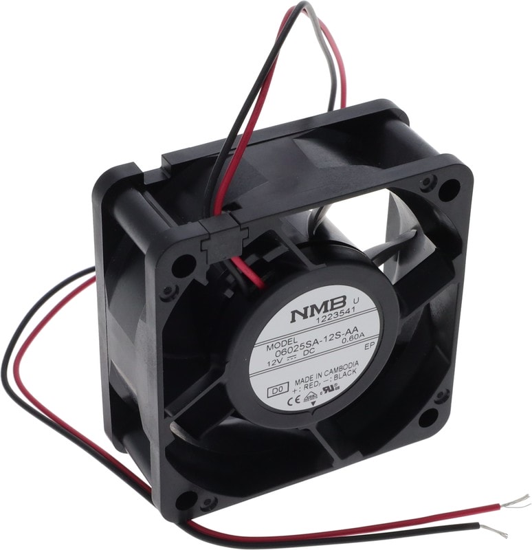 doc050814663 8034030174 06025SA-12S-AA-D0, Fan Tubeaxial 12VDC Square - 60mm L x 60mm H Ball 35.7 CFM (1.00m³/min) 2 Wire Leads Hirschmann — изображение 1