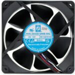 8034033897 OD1238-48HHB10AZX, Fan Tubeaxial 48VDC Square - 120mm L x 120mm H Ball 146.0 CFM (4.09m³/min) 4 Wire Leads Hirschmann