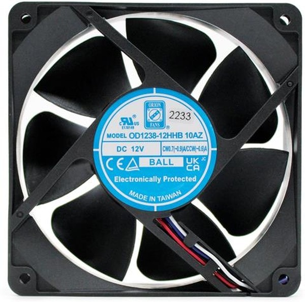 doc050851728 8034033897 OD1238-48HHB10AZX, Fan Tubeaxial 48VDC Square - 120mm L x 120mm H Ball 146.0 CFM (4.09m³/min) 4 Wire Leads Hirschmann — изображение 1