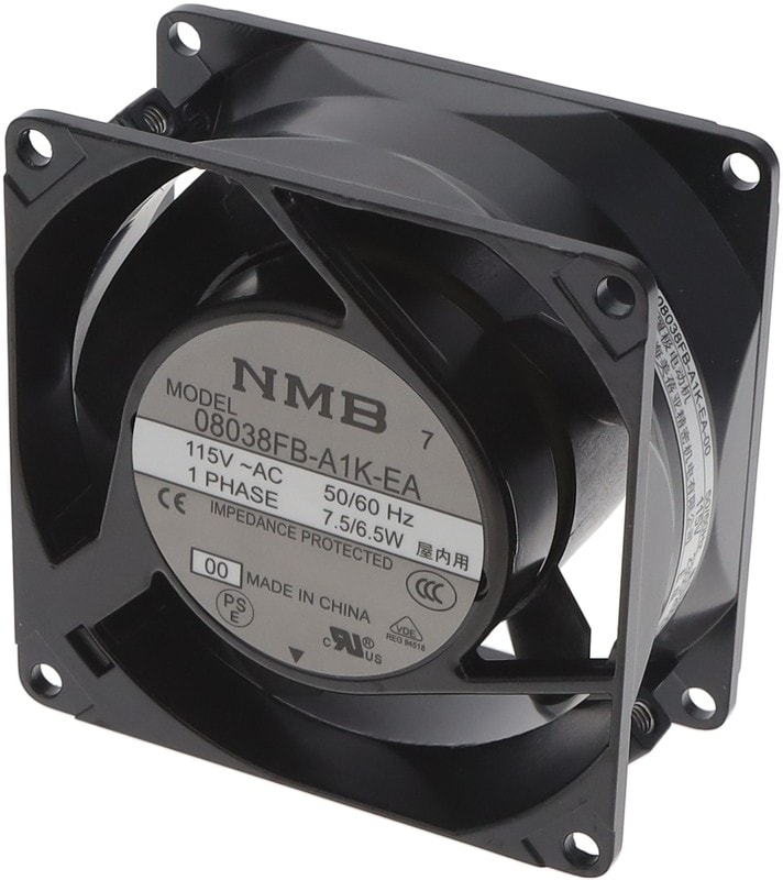 doc050874694 8034035463 08038FB-A1K-EA-00, Fan Tubeaxial 115VAC Square - 80mm L x 80mm H Ball 27.0 CFM (0.756m³/min) 2 Terminals Hirschmann — изображение 1