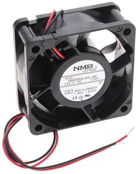 doc050898022 8034039184 06025SA-24L-AA-D0, Fan Tubeaxial 24VDC Square - 60mm L x 60mm H Ball 16.9 CFM (0.473m³/min) 2 Wire Leads Hirschmann — изображение 1